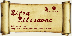 Mitra Milisavac vizit kartica